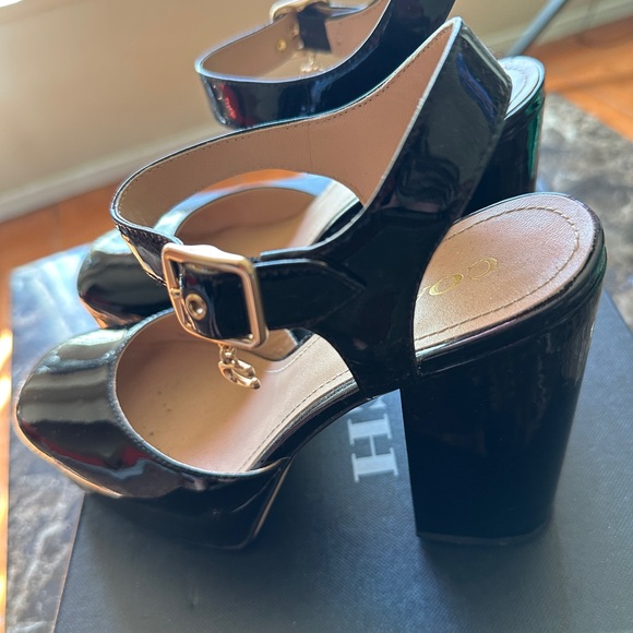 Coach Isabella Ankle-Strap Platform Block-Heel Pumps - Picture 9 of 16